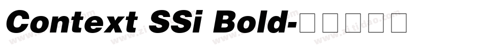Context SSi Bold字体转换